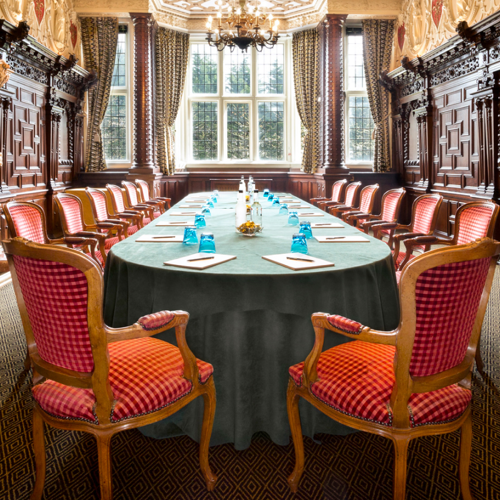 <p>THE CARVED PARLOUR&nbsp;</p>
<p>BOARDROOM STYLE</p>